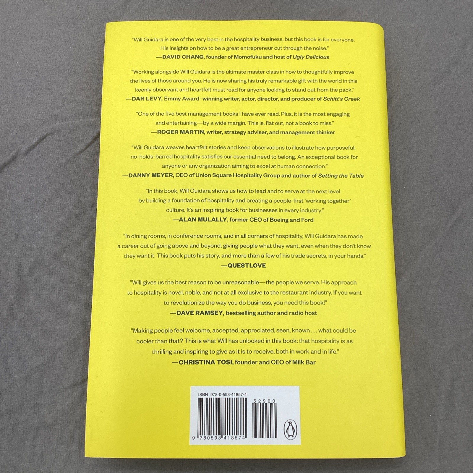 Unreasonable Hospitality by Will Guidara Hardcover Brand New