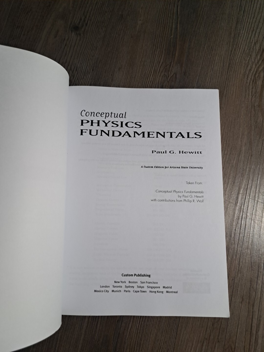 TITLE: CONCEPTUAL PHYSICS FUND. CUSTO By Paul G. Hewitt