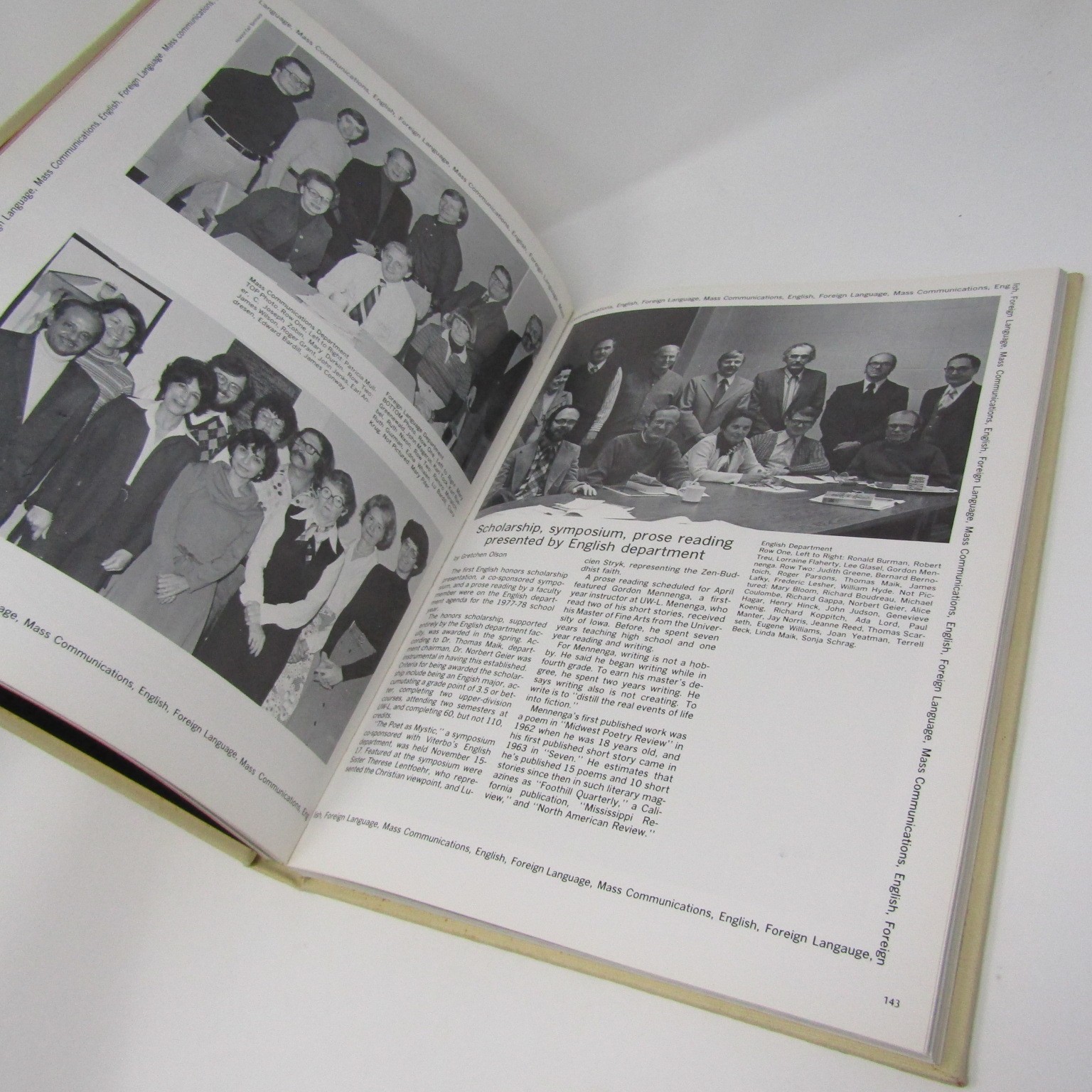 1978 UW-LaCrosse College Yearbook University Wisconsin Hardcover 272 Pages