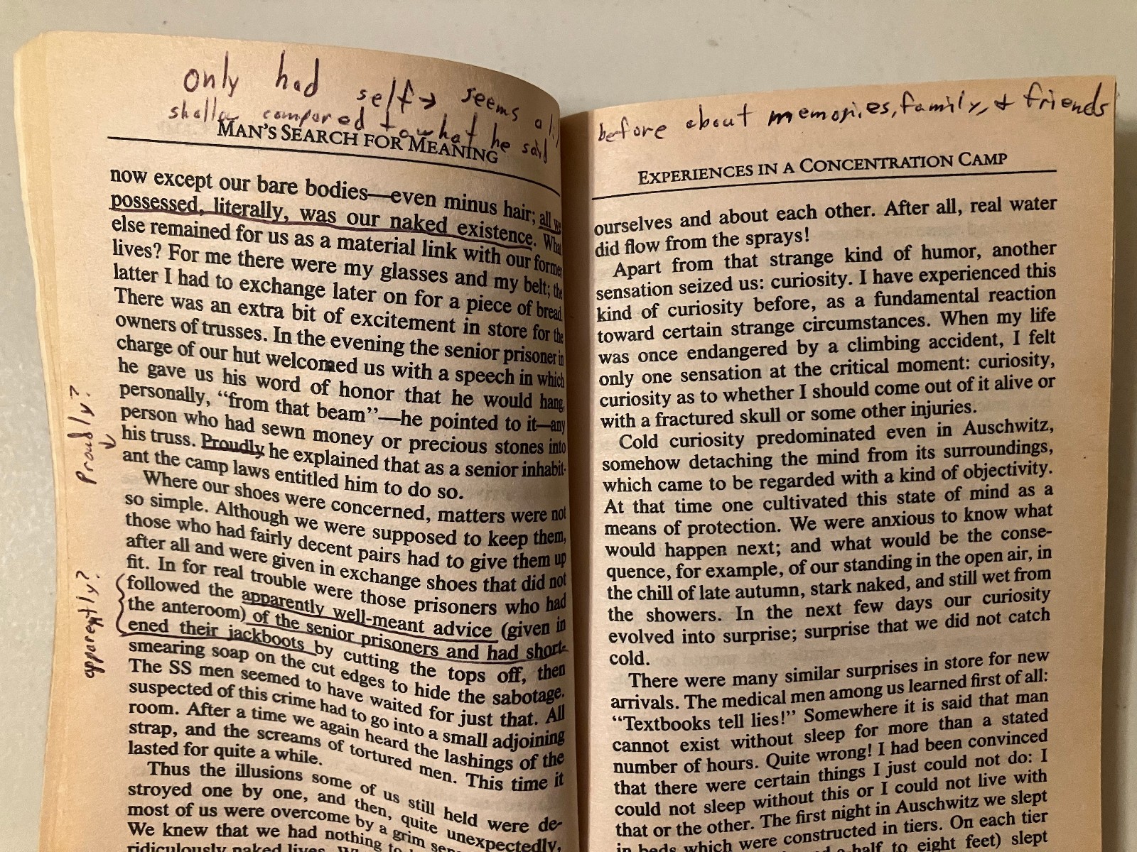 Man’s Search for Meaning by Viktor E. Frankl Revised and Updated 1984 Written In
