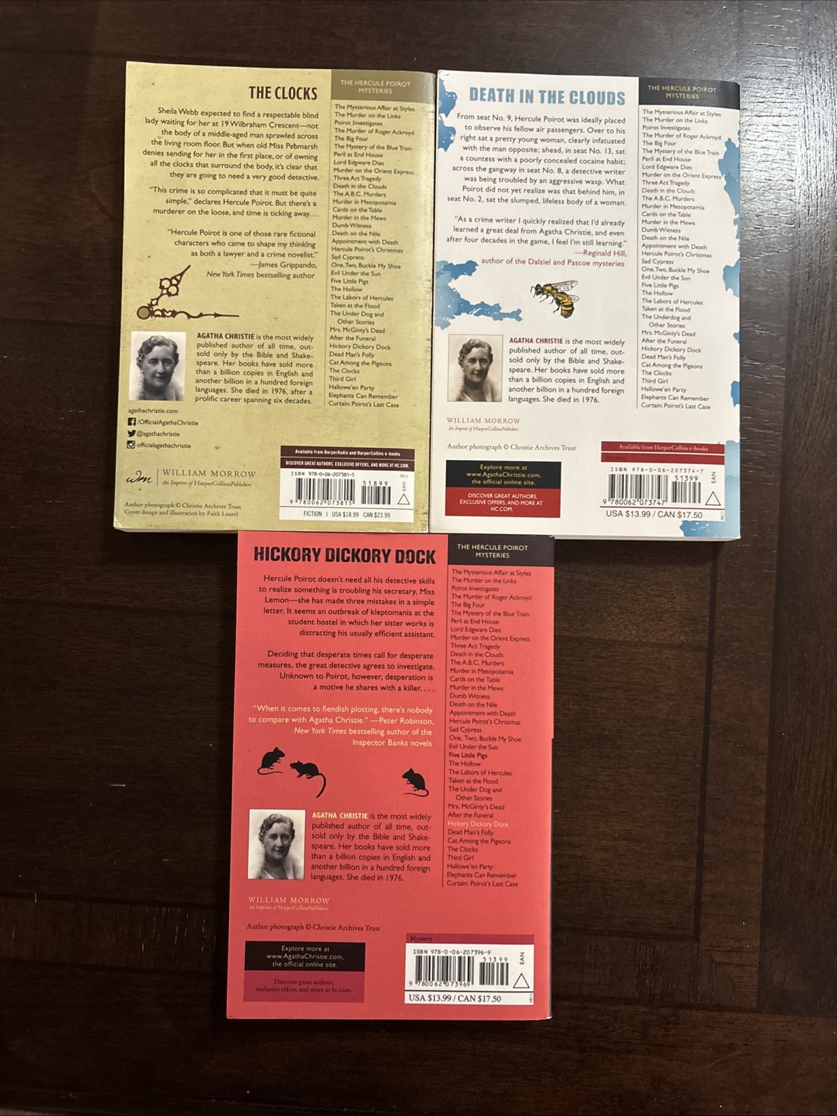 Lot 25 Agatha Christie Trade Paperbacks William Morrow Reprints Hercule Poirot