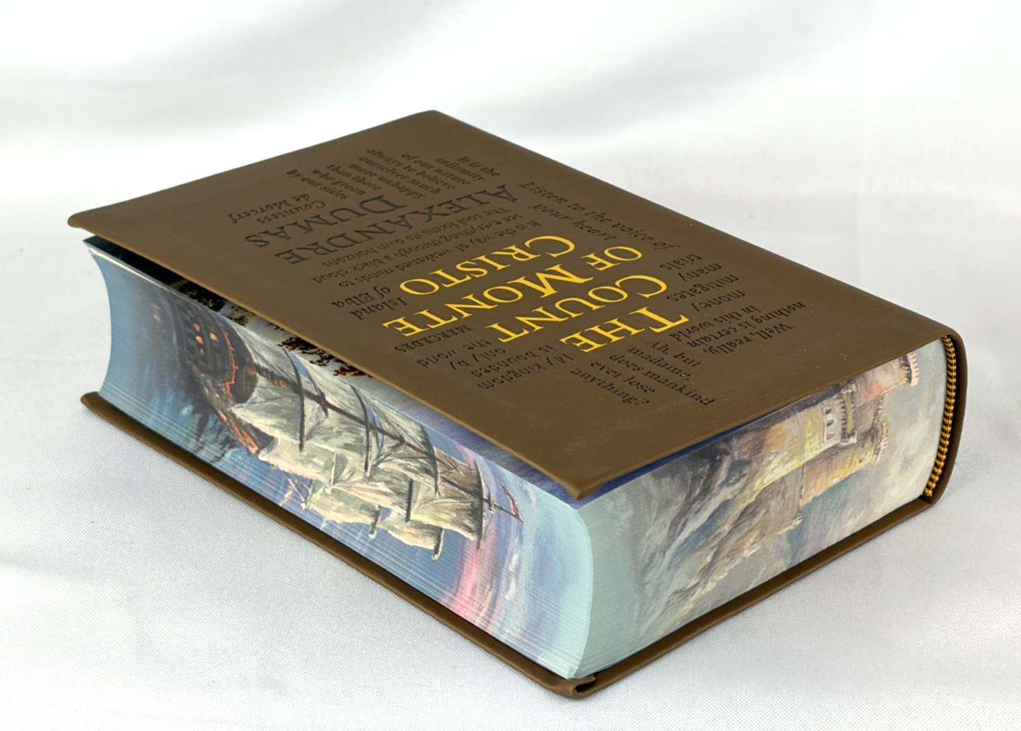 THE COUNT OF MONTE CRISTO by Alexandre Dumas Faux Leather Sprayed Edges Classic