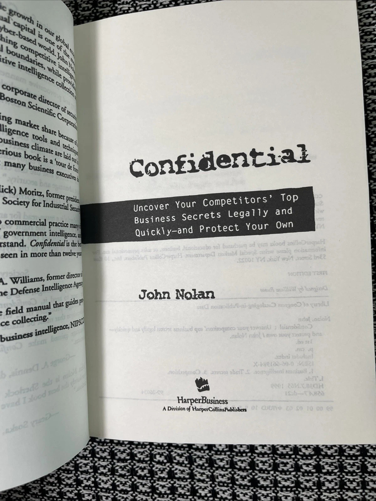 PERFECT BOOK GIFT FOR CHRISTMAS _ “CONFIDENTIAL”