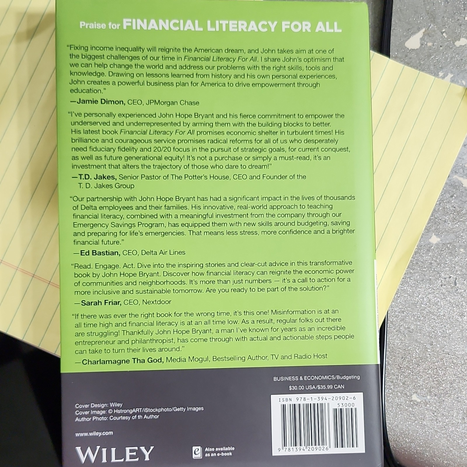 Wiley Financial Literacy for All John Hope Bryant Hardcover 2024