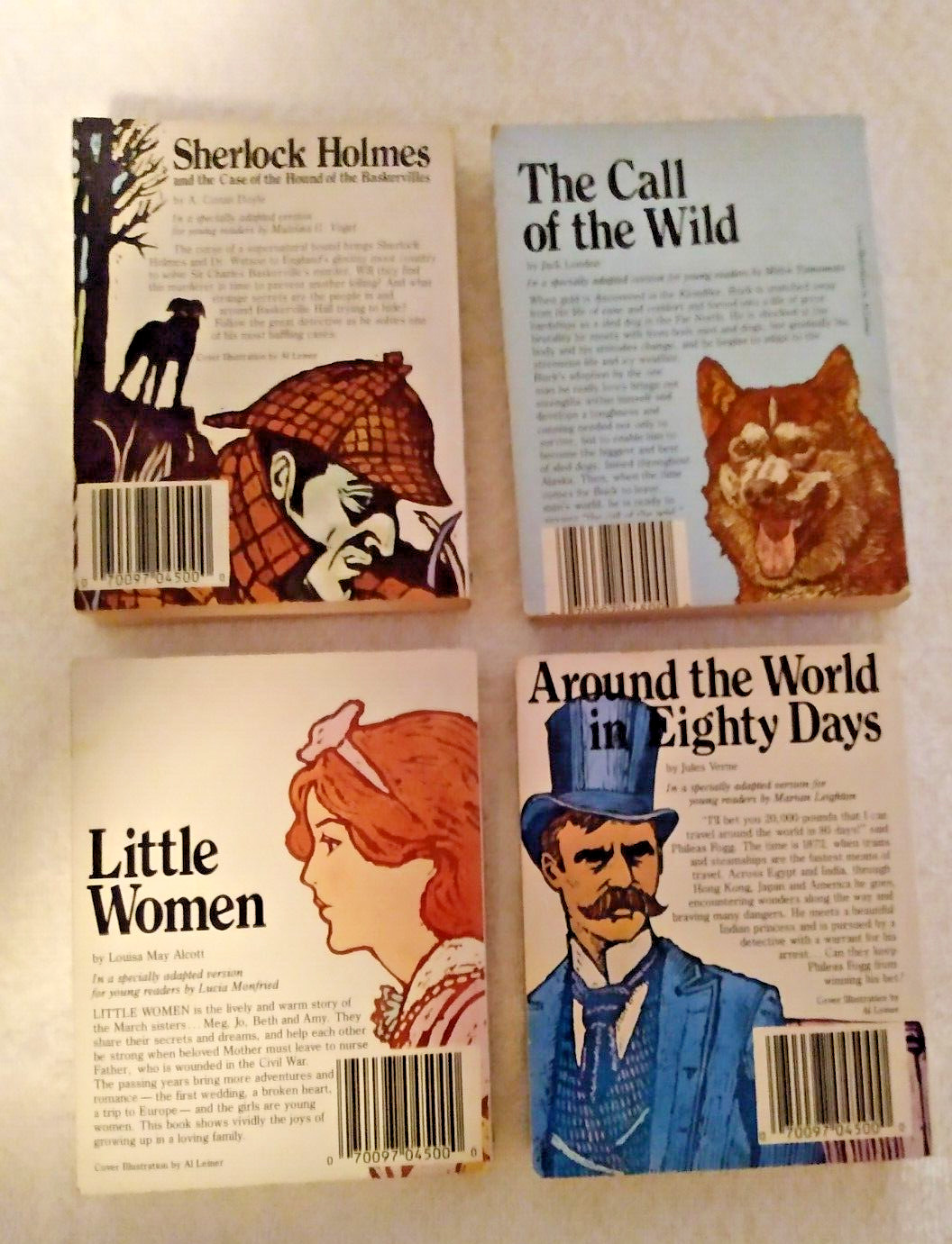 Lot of 4 Vintage Mini Classic Editions Illustrated Paperback Books