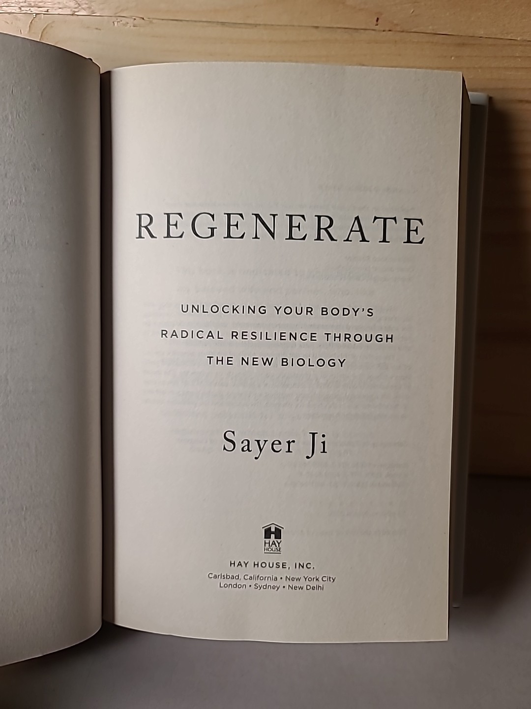Regenerate – Sayer Ji HC 1st Ed 2020 Hay House Healing Biology