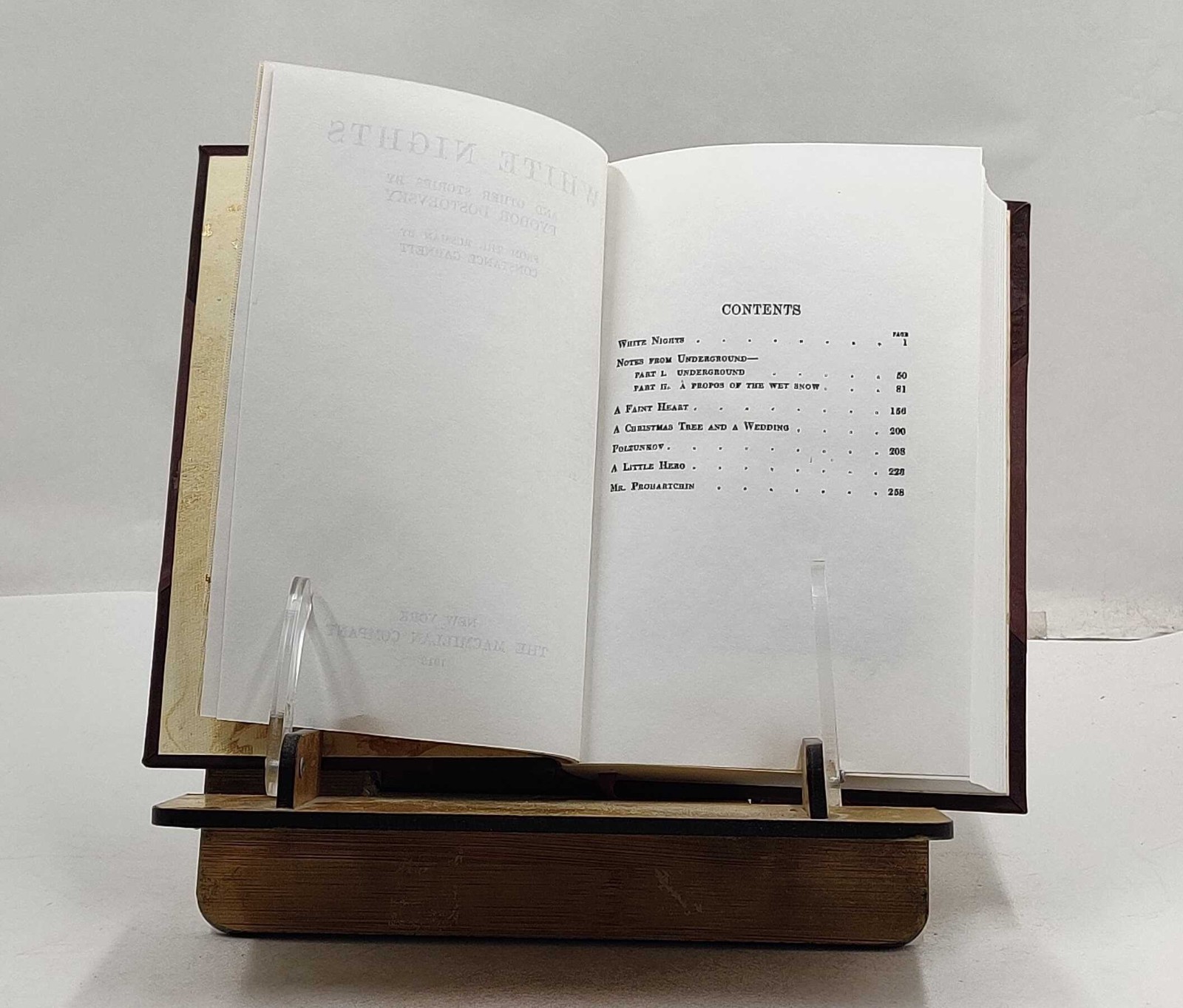 White nights, and other stories 1918 by Fyodor Dostoyevsky, Co [Leather Crafted]