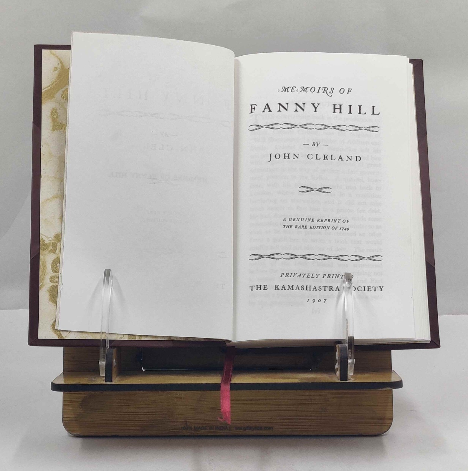 Memoirs of Fanny Hill by John Cleland. 1907 by Cleland, John [Leather Crafted]