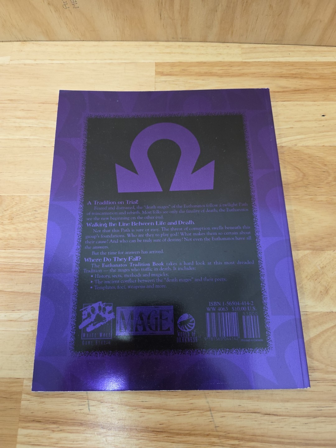 Mage – The Ascension Tradition Book #8 – Euthanatos (1st Ed) WW4063 Source Book