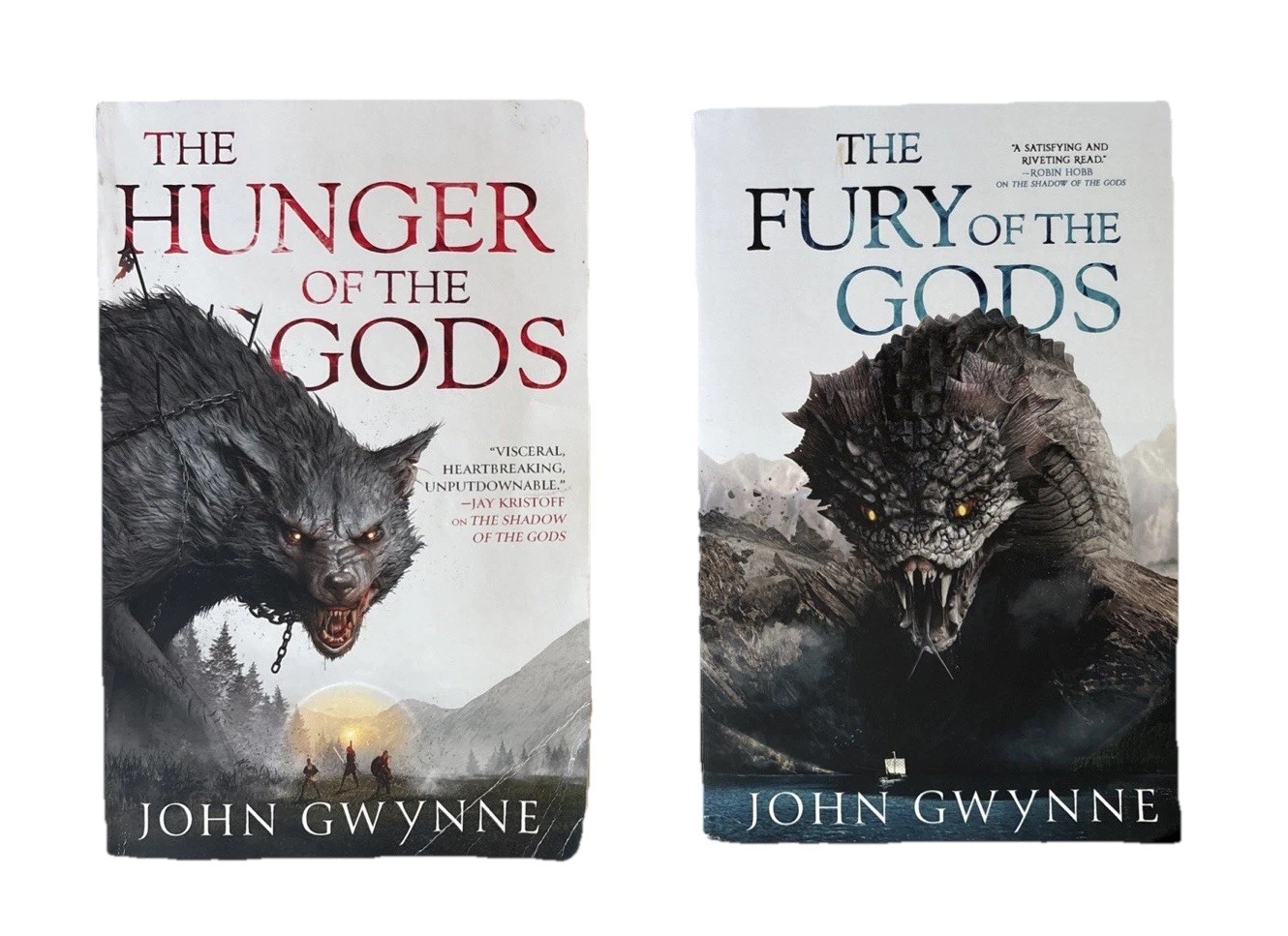 Bloodsworn: Hunger of Gods, Fury of Gods by John Gwynne, Two Trade PBs