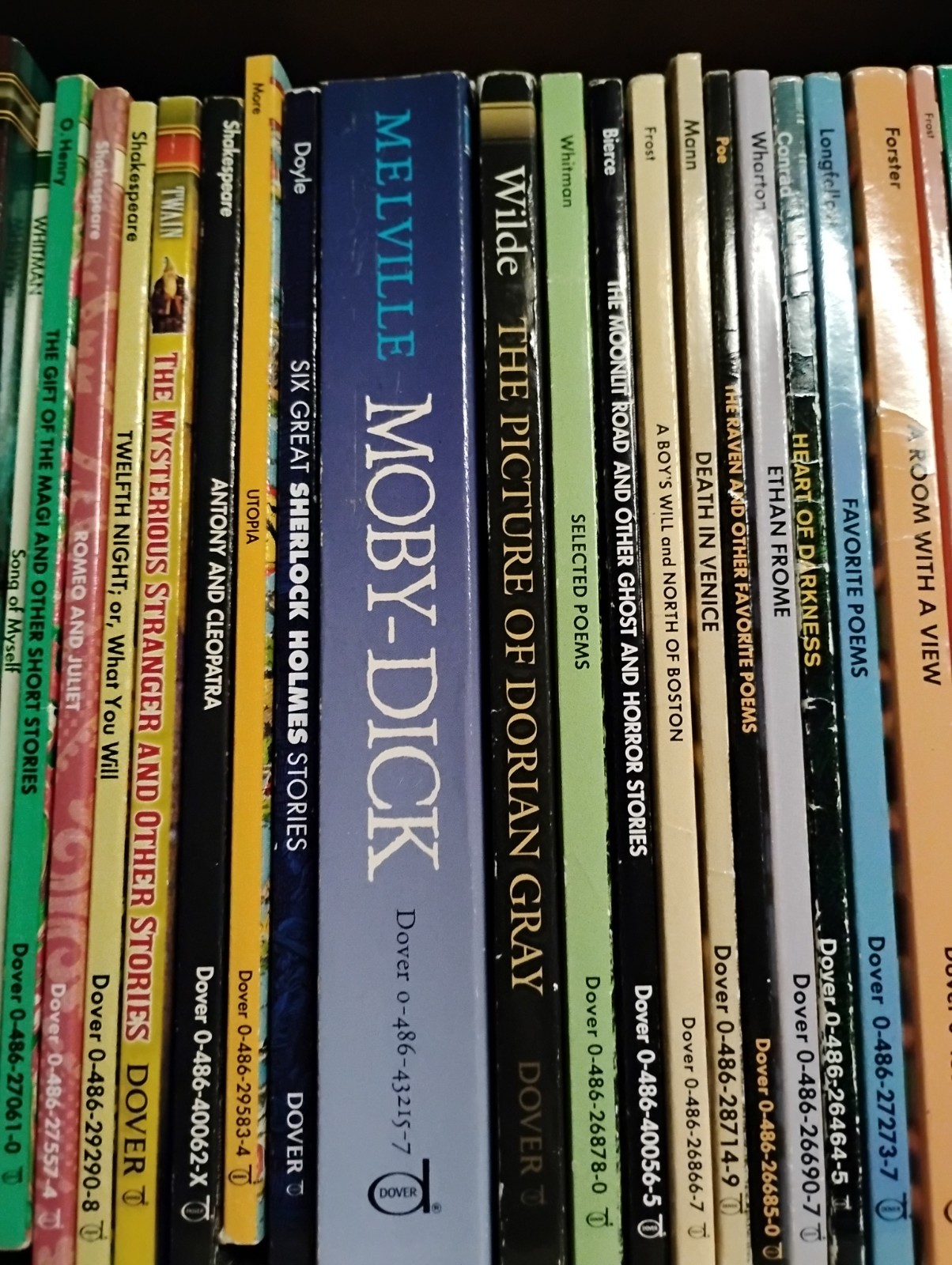 Lot of 34 Dover paperbacks, classics Twain, Dracula, Moby-Dick and more
