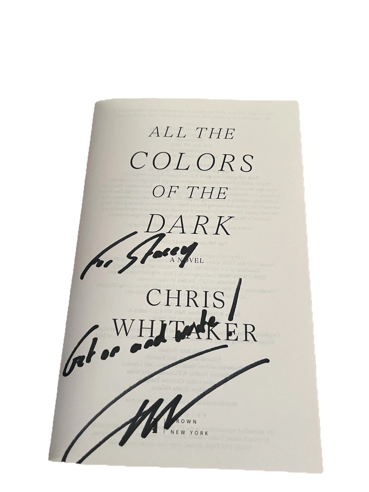 All the Colors of the Dark Chris Whitaker Paperback Nice Signed
