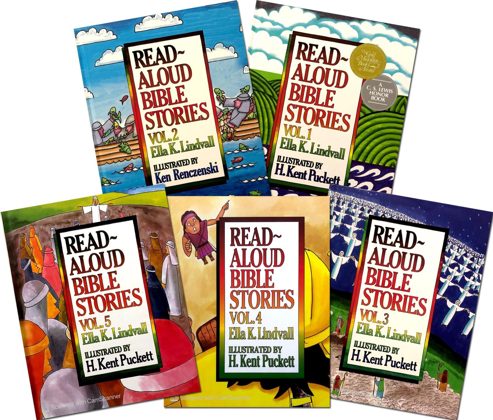 New Set READ ALOUD BIBLE STORIES Volumes 1 2 3 4 5 Ella Lindvall Moody Press