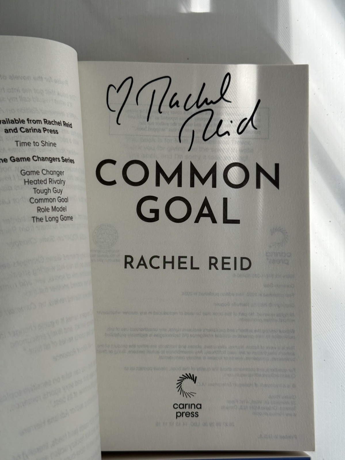 Heated Rivalry Series Signed Rachel Reid