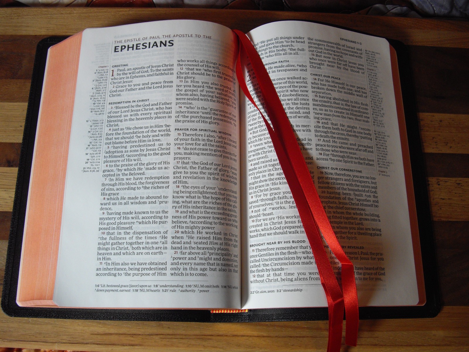 Cambridge Black Genuine Goatskin Leather Topaz NKJV Large Print Reference Bible