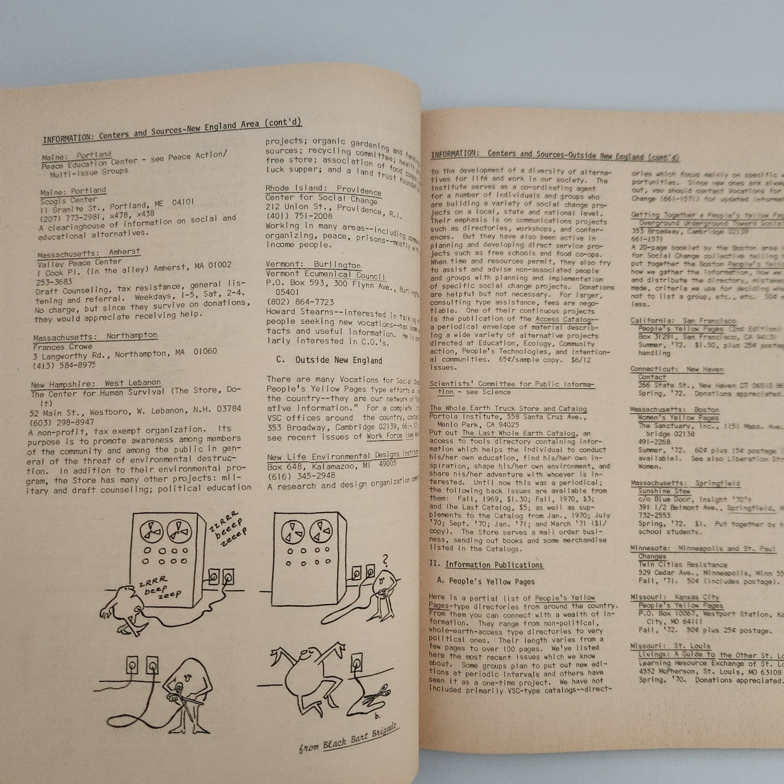 People’s Yellow Pages 1973 Boston Cambridge Hippies Counterculture Radical Work