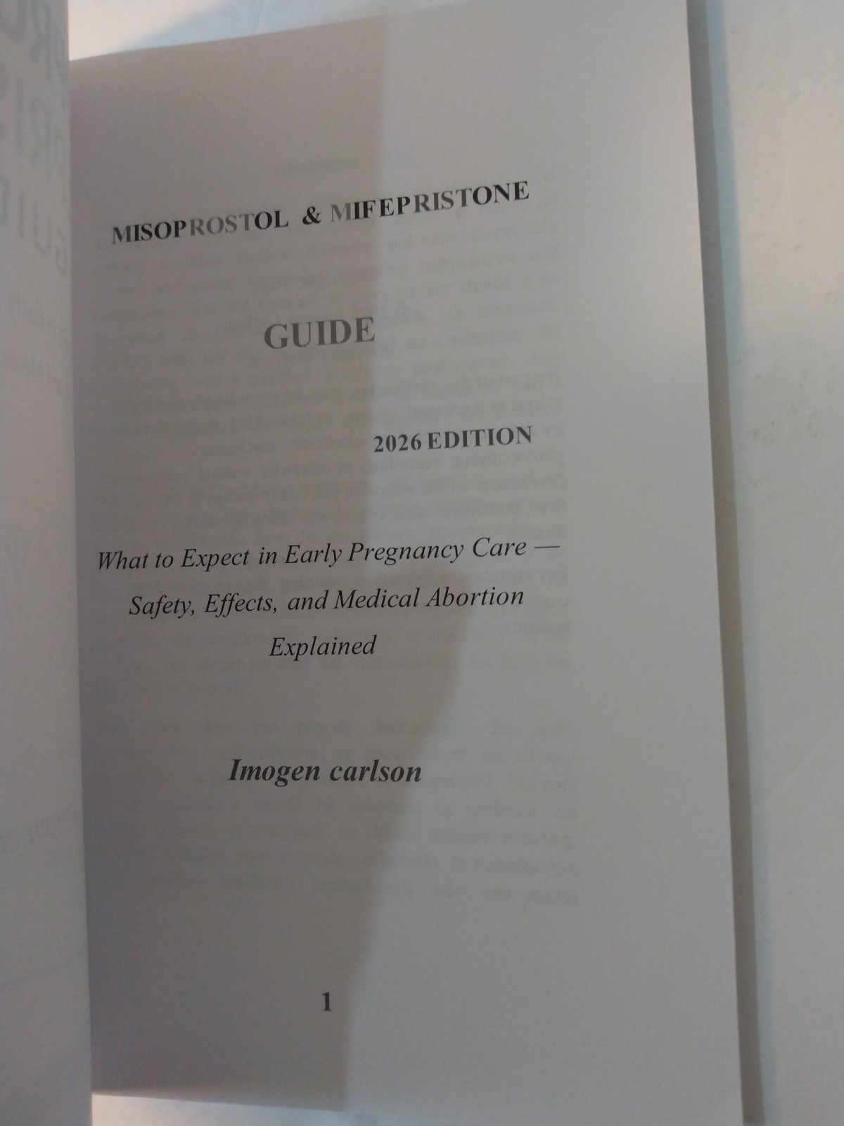 MISOPROSTOL & MIFEPRISTONE GUIDE: What to Expect in Early Pregnancy Care 2026