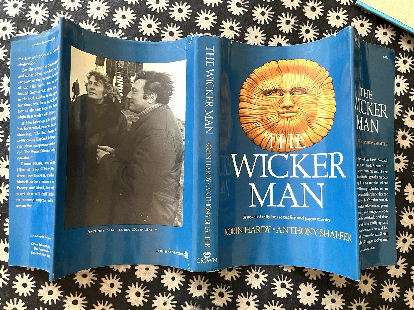 THE WICKER MAN ~ HARDY/SHAFFER (1978, Crown) First Edition HC/DJ Folk Horror