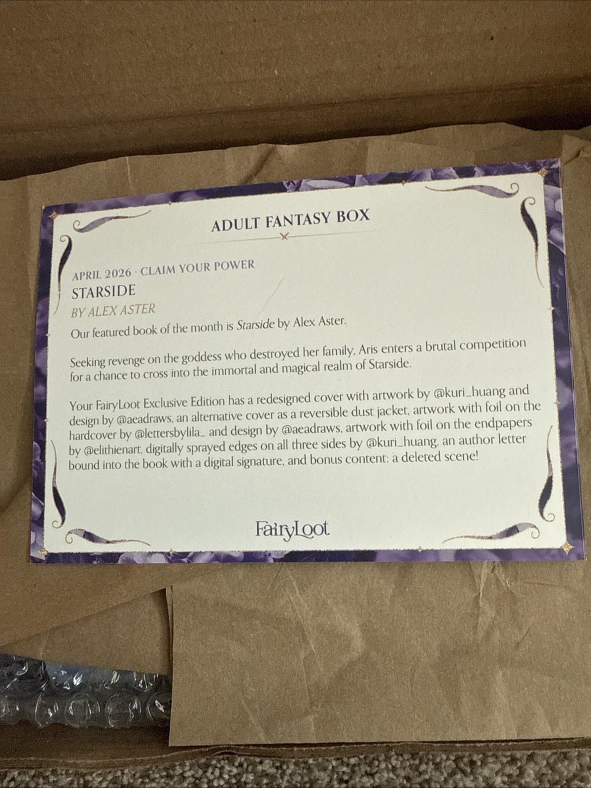 Starside by Alex Aster – Fairyloot Edition