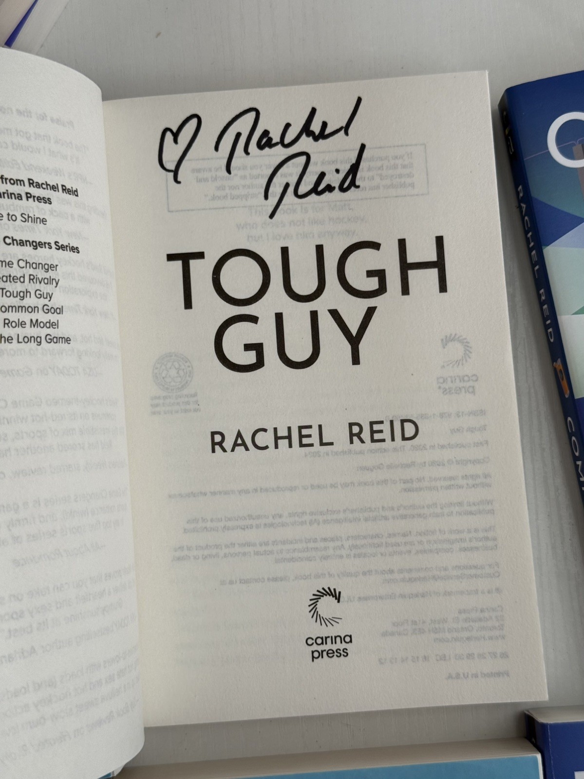 Heated Rivalry Series Signed Rachel Reid