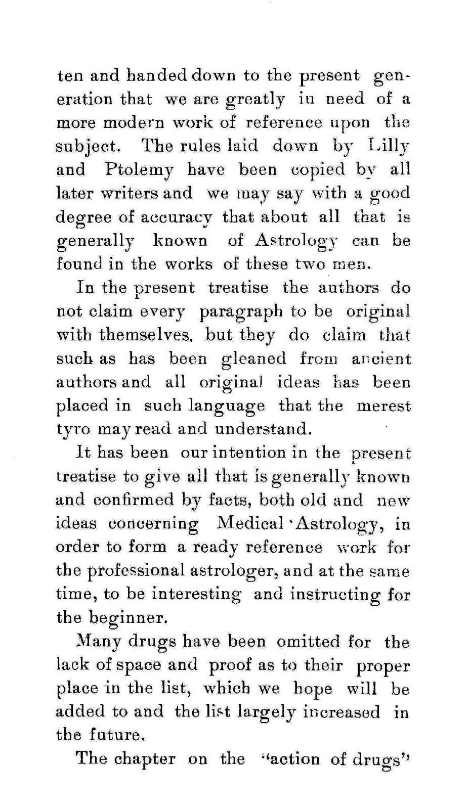 Medical Astrology “1899” 71 Pages