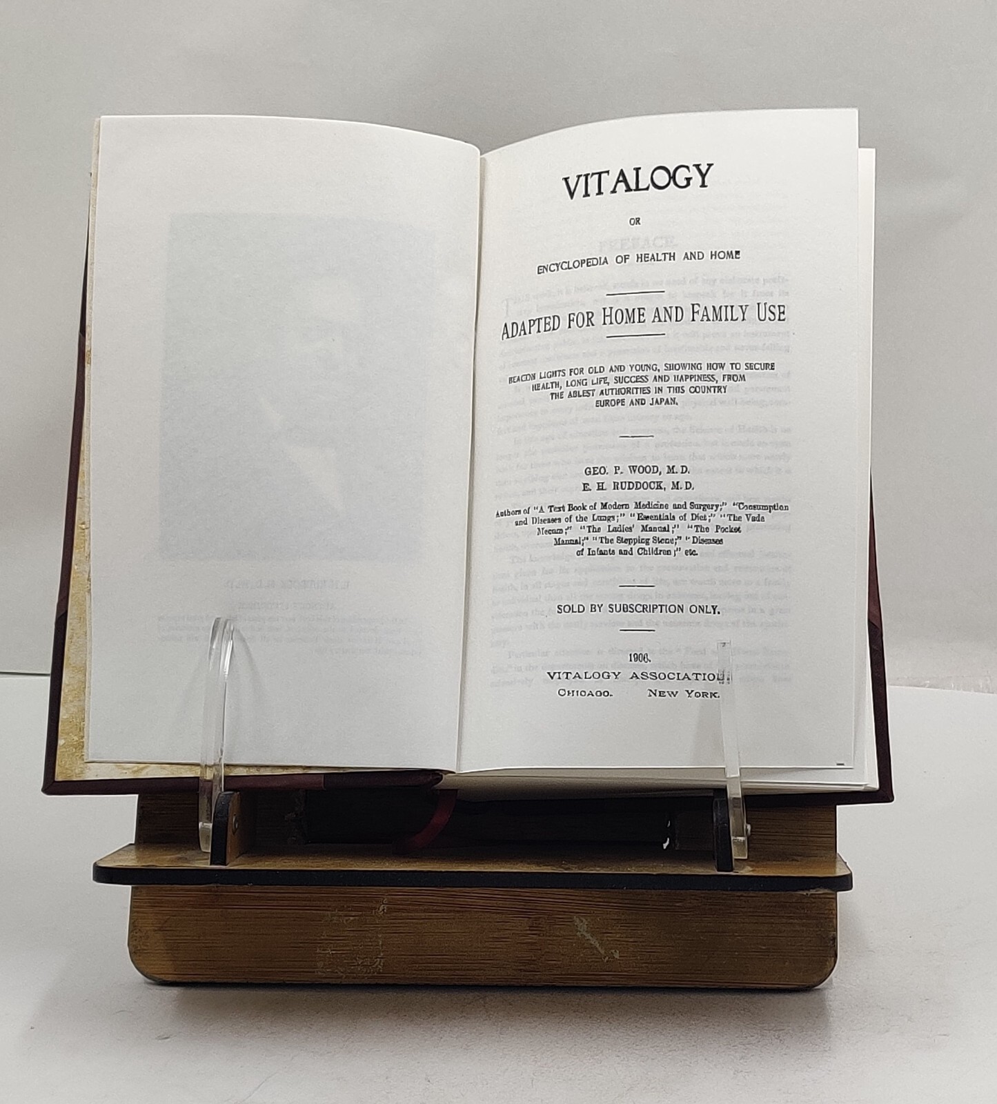 Vitalogy or Encyclopedia of health and home Adapted for home a [Leather Crafted]