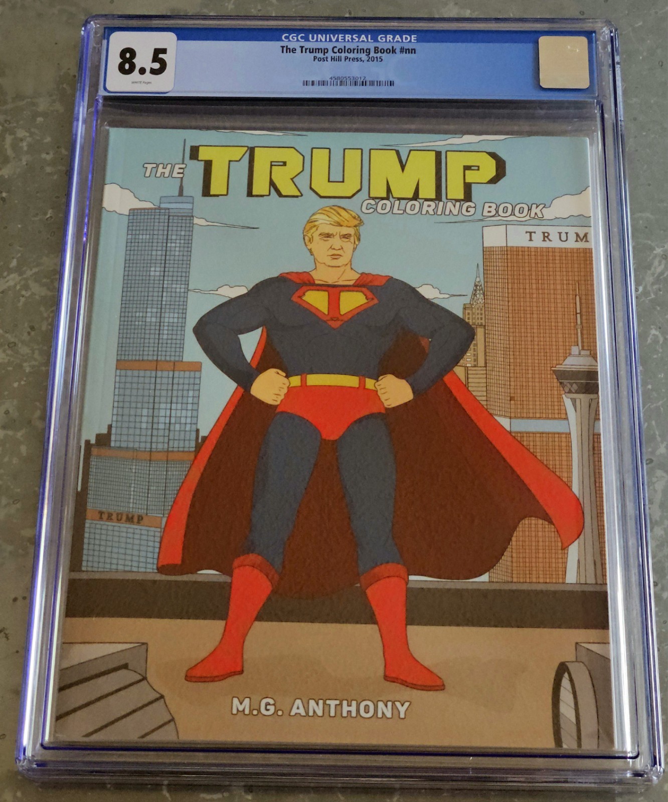 🇺🇸President DONALD TRUMP CGC 8.5 – Coloring Book 2015 – Superman Magazine Time