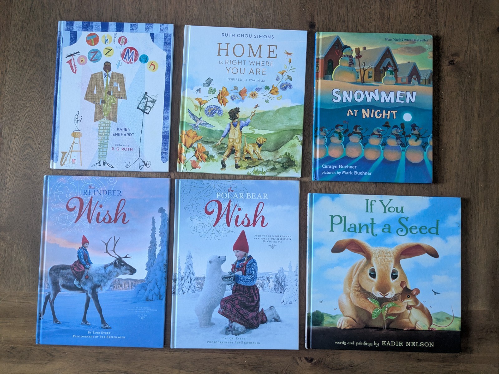 Lot of 6 Children’s Books (Ruth Chou Simons, This Jazz Man, Reindeer Wish, more)