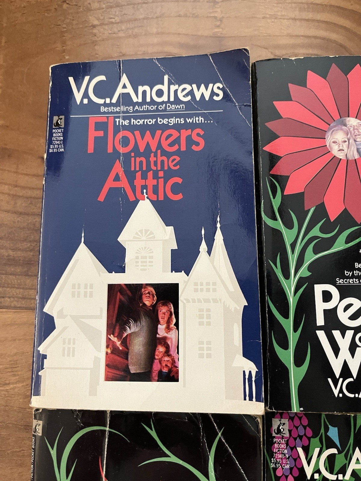 4 Books V.C. Andrews Dollanganger Series Flowers in the Attic Start Some Wear