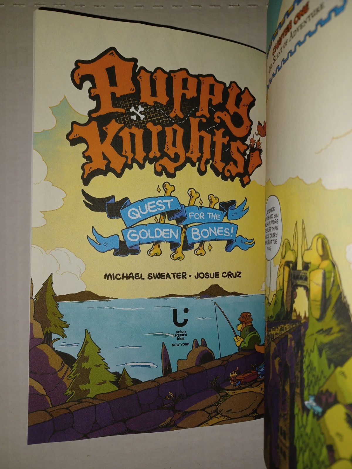 Puppy Knights: Quest for the Golden Bones Paperback Advance Copy New Unread
