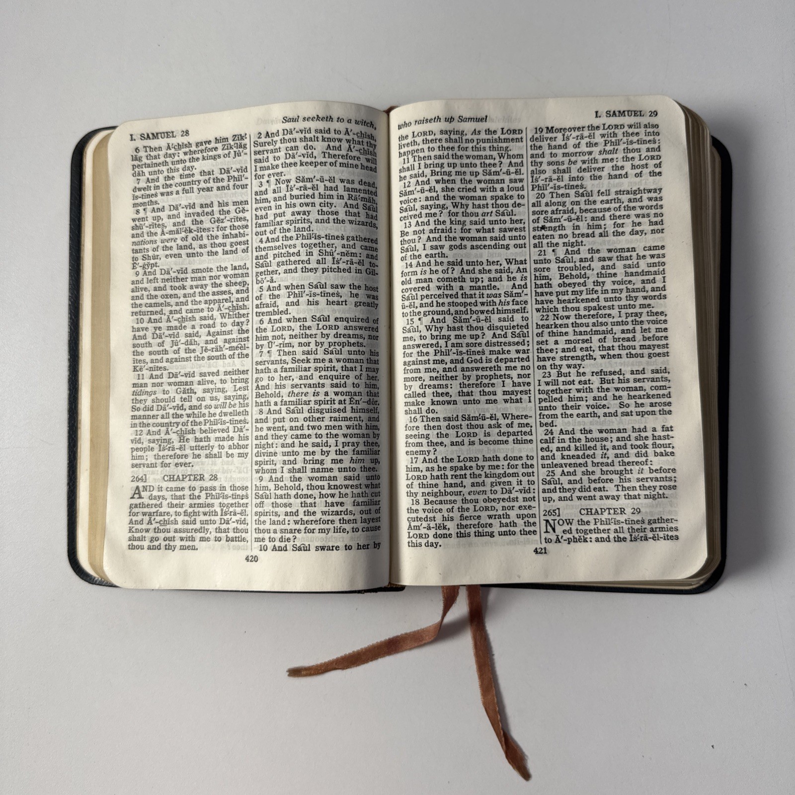 Vintage Oxford University Press Blue Gray Leather KJV Bible