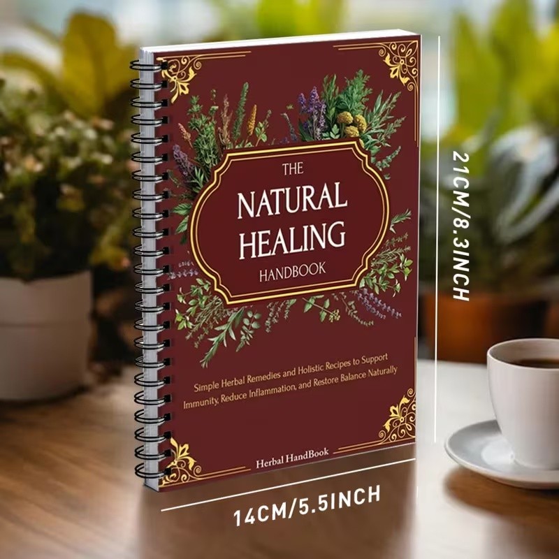 Spiral-bound Natural Healing Handbook Herbal Encyclopedia & Plant Guide Notebook