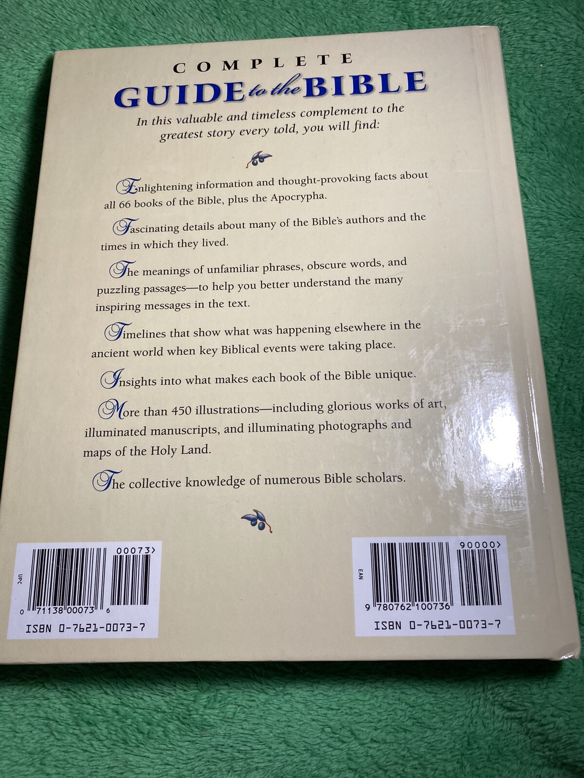 Complete Guide to the Bible,Reader’s Digest, Illustrated, 448 Pages