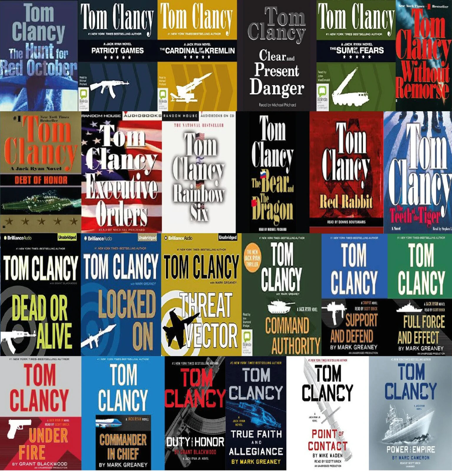 COMPLETE Series – Lot of 39 Jack Ryan books by Tom Clancy