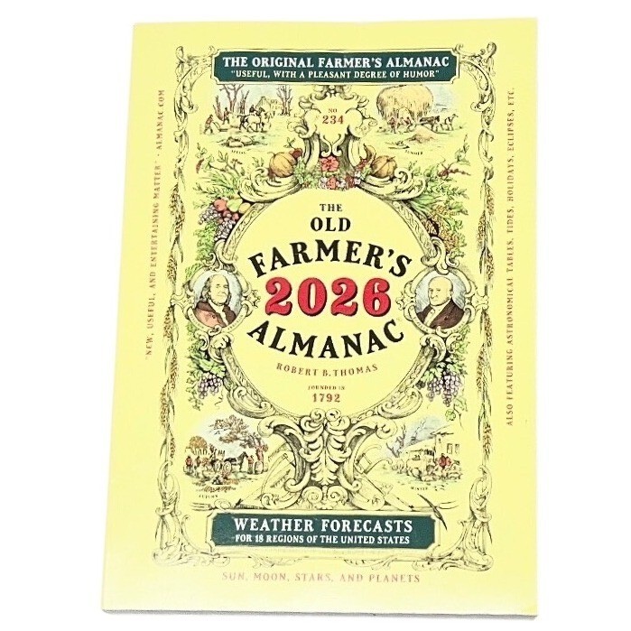 The Old Farmer’s Almanac 2026 Paperback Weather Gardening Astrology NEW