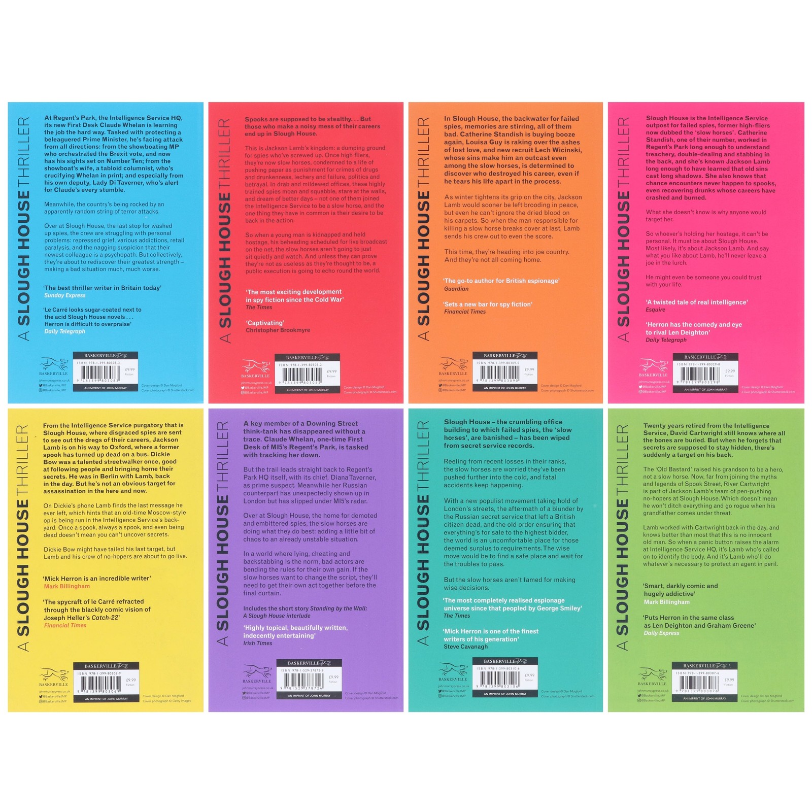 Slough House Series: Book 1-8 by Mick Herron Complete 8 Books Set – Fiction – PB