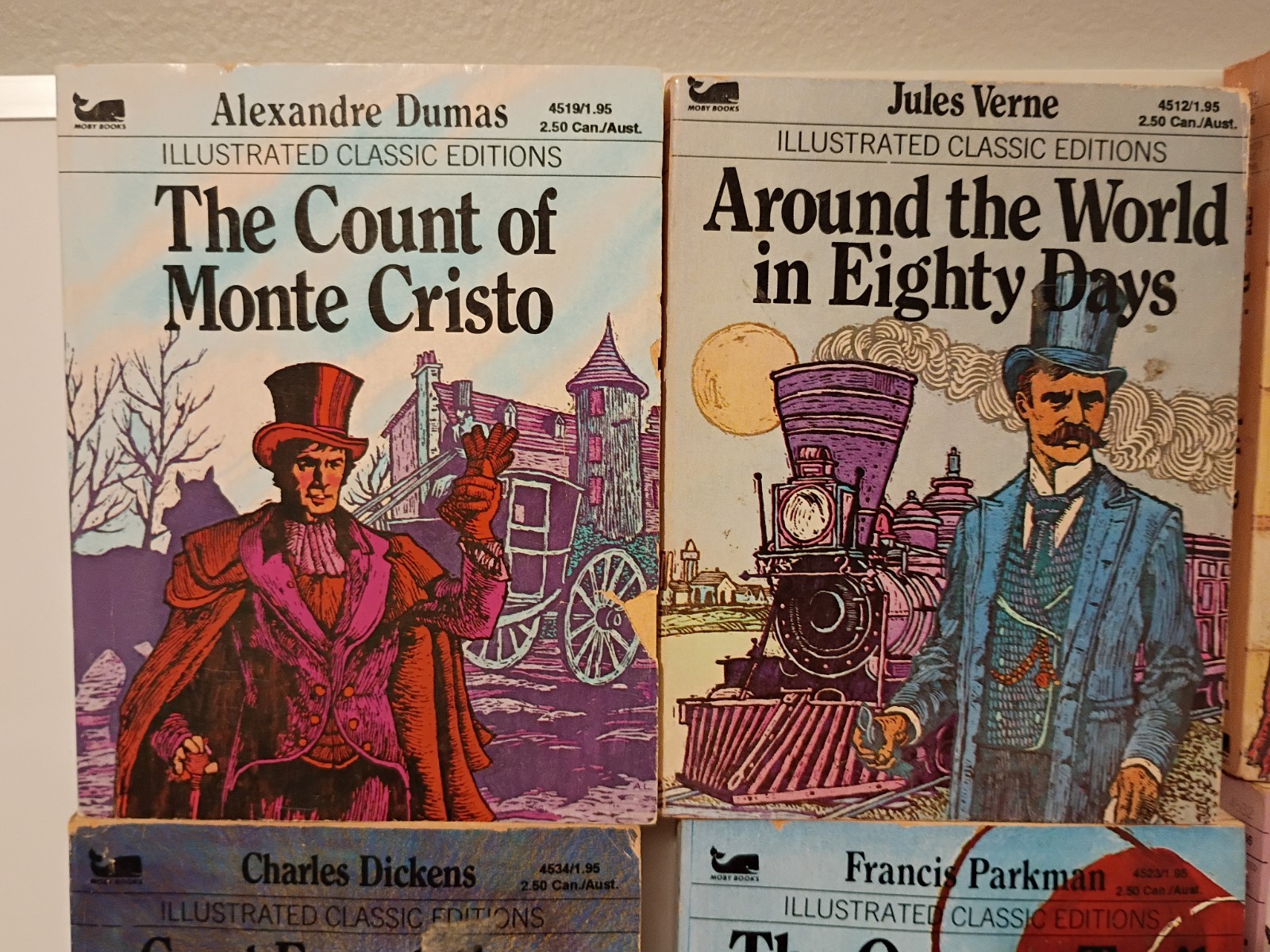 Lot Of 9 Vintage Moby Books Illustrated Classic Editions Mini Paperbacks