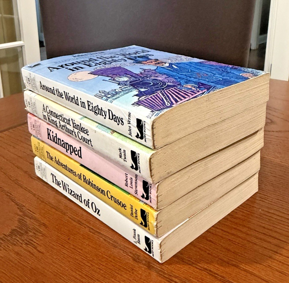 Moby Books Illustrated Classics Lot of 5 Mini Books Vintage 1970’s: Wizard of Oz