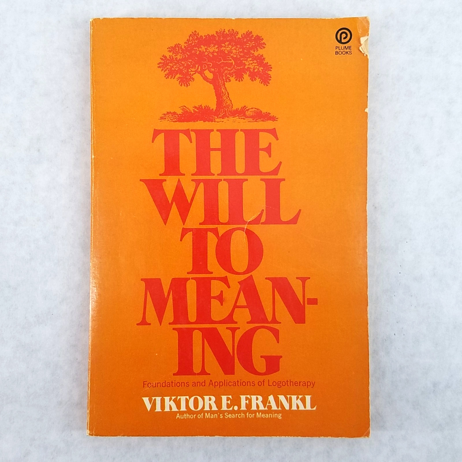 The Will To Meaning – Softcover by Viktor E. Frankl – w/ Original Receipt