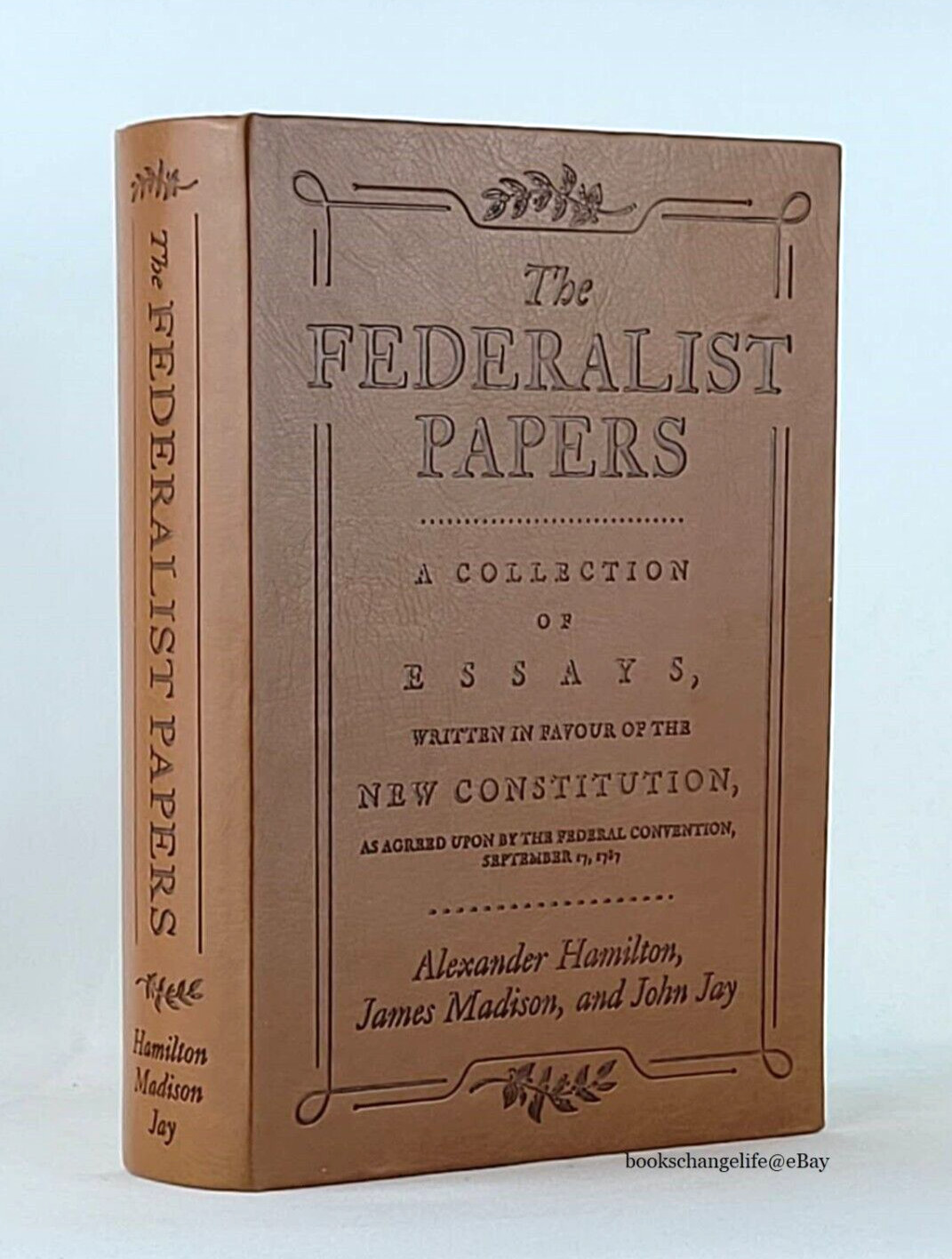 COMMON SENSE, FEDERALIST PAPERS, CONSTITUTION +3 *Set of 6 Leather Book Set NEW*