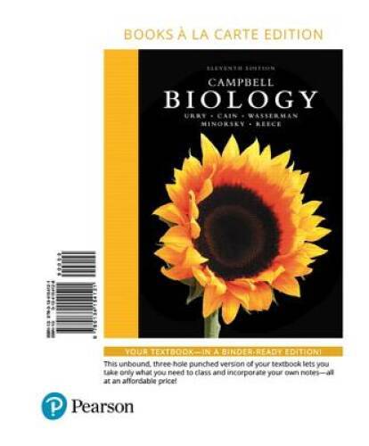 Campbell Biology, Books a la Carte Edition (11th Edition) – Loose Leaf – GOOD