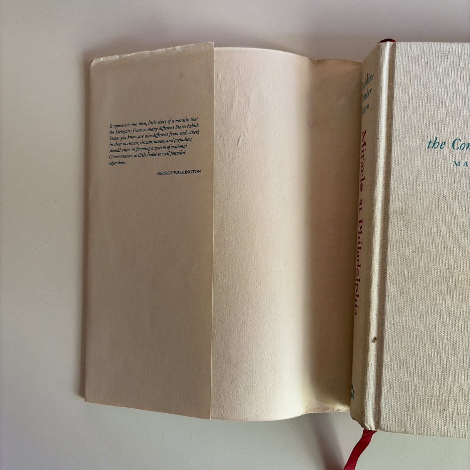 Catherine Drinker Bowen Miracle at Philadelphia HC DJ Slipcase VG+ History