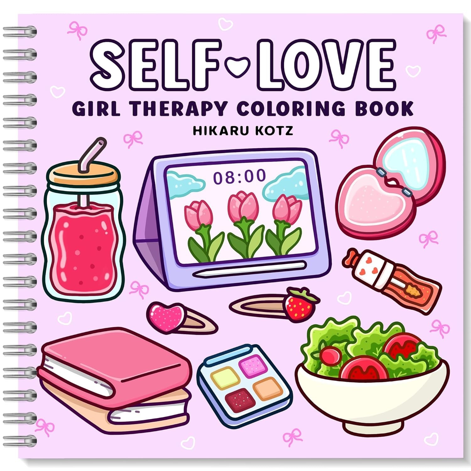 Self-Love: Girl Therapy Coloring Book, Spiral Bound, 40 pg. , 8.5″ x 8.5″