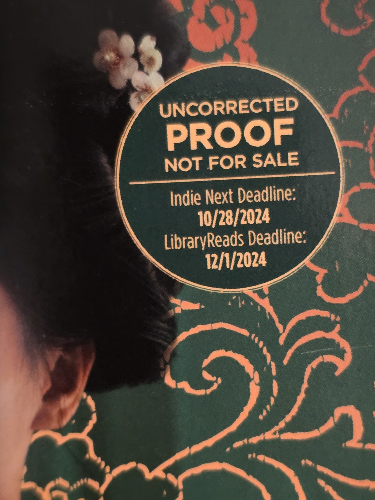 The Lotus Shoes Book Jane Yang Uncorrected Proof Historical 2024 Print Very Good