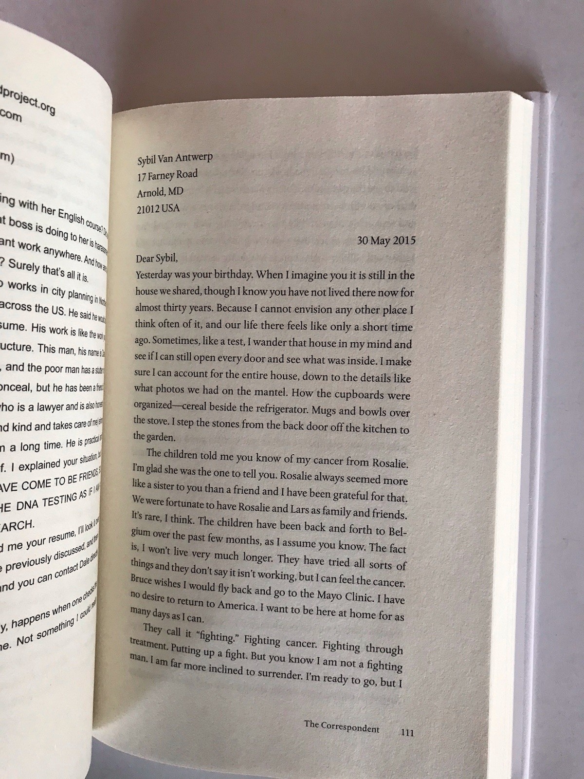 The Correspondent: A Novel by Virginia Evans Hardcover