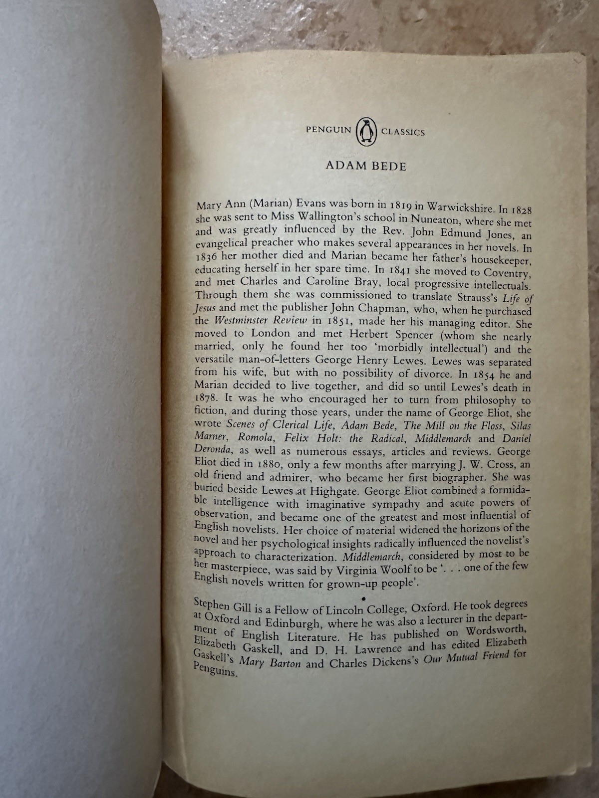 Adam Bede by GEORGE ELIOT (1985, Trade Paperback) Penguin Classics