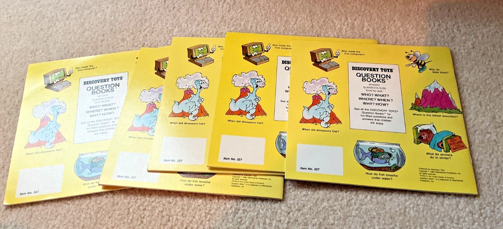 EUC Lot 5 Vintage Discovery Toys Question Book Set Series Ages 4-9 Homeschool