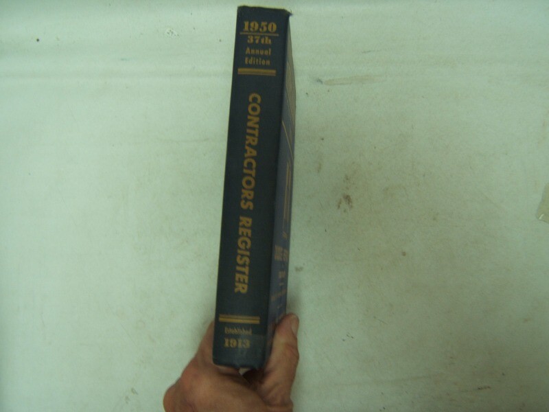Contractors Register Building & construction New York New Jersey 1950 Book HB