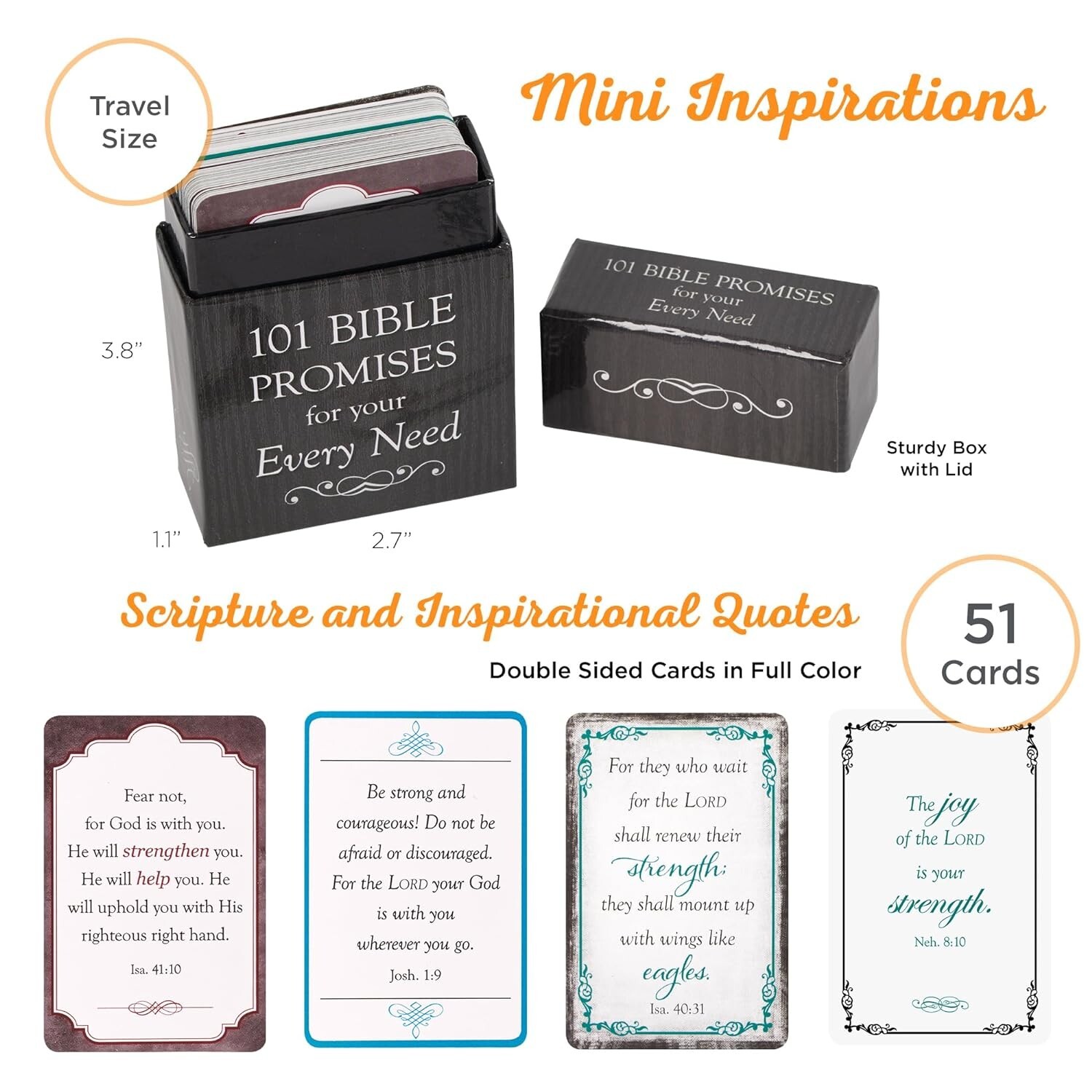 101 Bible Promises for Your Every Need, Inspirational Scripture Cards to Keep…