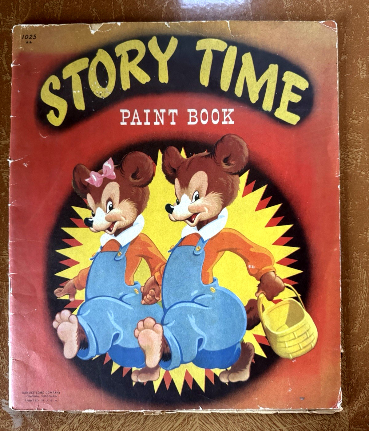 Vintage Childrens Paint Book~47 Pages~Bears on Cover~448